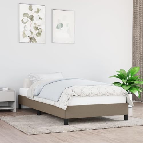 MOBCANT Bettgestell ohne Matratze, Bettsystem Bettrahmen Futonbett Bettstütze Geeignet für Hotel Gästezimmer Schulen Schlafzimmer Taupe 90x200 cm Stoff MOBCANT Bettgestell ohne Matratze, Bettsystem Bettrahmen Futonbett Bettstütze Geeignet für Hotel Gästezimmer Schulen Schlafzimmer Taupe 90x200 cm Stoff von MOBCANT