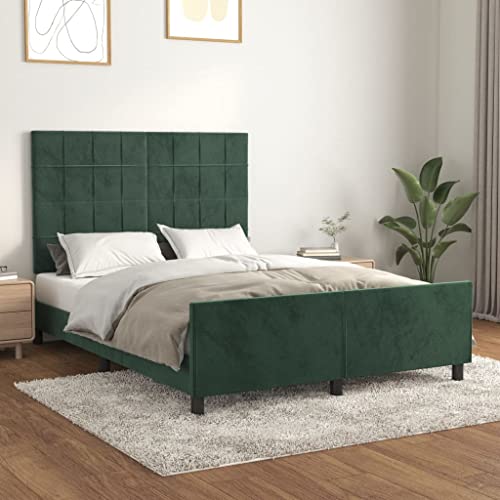 MOBCANT Bettgestell ohne Matratze, Bettsystem Futonbett Doppelbett Tagesbett Geeignet für Hotel Schulen Schlafzimmer Gästezimmer Dunkelgrün 140x190 cm Samt MOBCANT Bettgestell ohne Matratze, Bettsystem Futonbett Doppelbett Tagesbett Geeignet für Hotel Schulen Schlafzimmer Gästezimmer Dunkelgrün 140x190 cm Samt von MOBCANT