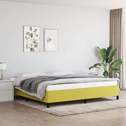 MOBCANT Bettgestell ohne Matratze, Doppelbett Bett Familienbett Polsterbett Geeignet für Schlafzimmer Gästezimmer Wohnungen Hotel Grün 200x200 cm Stoff MOBCANT Bettgestell ohne Matratze, Doppelbett Bett Familienbett Polsterbett Geeignet für Schlafzimmer Gästezimmer Wohnungen Hotel Grün 200x200 cm Stoff von MOBCANT