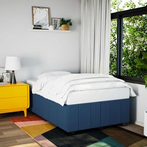 MOBCANT Bettgestell ohne Matratze, Familienbett Bettsystem Betten Futonbett Geeignet für Schlafzimmer Schulen Hotel Gästezimmer Blau 120x190 cm Stoff MOBCANT Bettgestell ohne Matratze, Familienbett Bettsystem Betten Futonbett Geeignet für Schlafzimmer Schulen Hotel Gästezimmer Blau 120x190 cm Stoff von MOBCANT