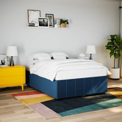 MOBCANT Bettgestell ohne Matratze, Familienbett Bettsystem Futonbett Tagesbett Geeignet für Schlafzimmer Gästezimmer Hotel Schulen Blau 160x200 cm Stoff MOBCANT Bettgestell ohne Matratze, Familienbett Bettsystem Futonbett Tagesbett Geeignet für Schlafzimmer Gästezimmer Hotel Schulen Blau 160x200 cm Stoff von MOBCANT