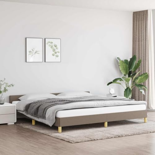 MOBCANT Bettgestell ohne Matratze, Familienbett Tagesbett Bett Hausbett Geeignet für Schulen Hotel Schlafzimmer Gästezimmer Taupe 200x200 cm Stoff MOBCANT Bettgestell ohne Matratze, Familienbett Tagesbett Bett Hausbett Geeignet für Schulen Hotel Schlafzimmer Gästezimmer Taupe 200x200 cm Stoff von MOBCANT