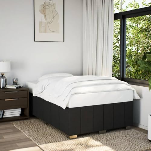 MOBCANT Bettgestell ohne Matratze, Futonbett Betten Tagesbett Polsterbett Geeignet für Wohnungen Gästezimmer Hotel Schulen Schwarz 120x190 cm Stoff von MOBCANT