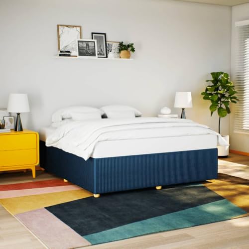 MOBCANT Bettgestell ohne Matratze, Futonbett Polsterbett Doppelbett Tagesbett Geeignet für Schlafzimmer Schulen Wohnungen Gästezimmer Blau 180x200 cm Stoff MOBCANT Bettgestell ohne Matratze, Futonbett Polsterbett Doppelbett Tagesbett Geeignet für Schlafzimmer Schulen Wohnungen Gästezimmer Blau 180x200 cm Stoff von MOBCANT
