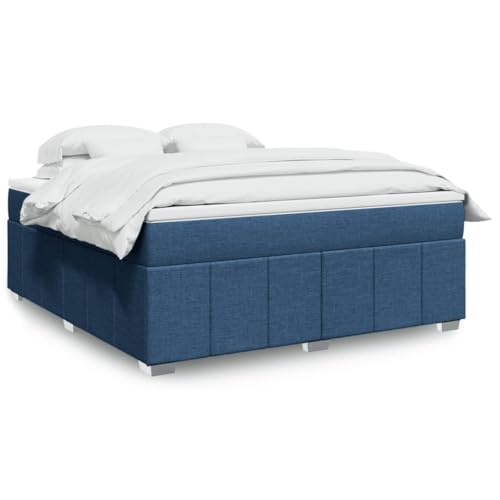 MOBCANT Boxspringbett mit Matratze, Bett Bettsystem Futonbett Bettstütze Geeignet für Gästezimmer Schlafzimmer Hotel Wohnungen Blau 180x200 cm Stoff MOBCANT Boxspringbett mit Matratze, Bett Bettsystem Futonbett Bettstütze Geeignet für Gästezimmer Schlafzimmer Hotel Wohnungen Blau 180x200 cm Stoff von MOBCANT