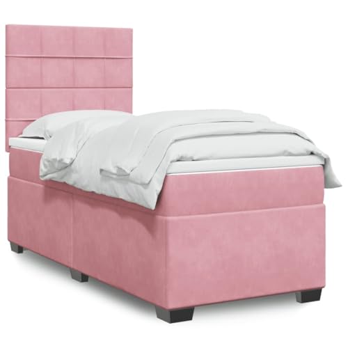 MOBCANT Boxspringbett mit Matratze, Betten Bettstütze Bettgestell Polsterbett Geeignet für Wohnungen Schlafzimmer Hotel Gästezimmer Rosa 100x200 cm Samt MOBCANT Boxspringbett mit Matratze, Betten Bettstütze Bettgestell Polsterbett Geeignet für Wohnungen Schlafzimmer Hotel Gästezimmer Rosa 100x200 cm Samt von MOBCANT