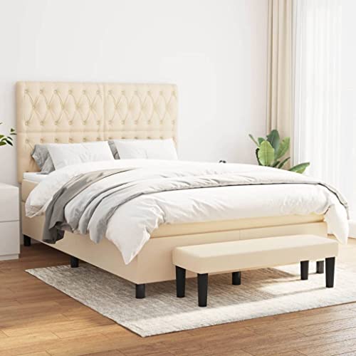 MOBCANT Boxspringbett mit Matratze, Betten Bettstütze Futonbett Bettsystem Geeignet für Schulen Wohnungen Gästezimmer Hotel Creme 140x190 cm Stoff MOBCANT Boxspringbett mit Matratze, Betten Bettstütze Futonbett Bettsystem Geeignet für Schulen Wohnungen Gästezimmer Hotel Creme 140x190 cm Stoff von MOBCANT