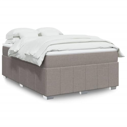 MOBCANT Boxspringbett mit Matratze, Bettgestell Bett Betten Bettrahmen Geeignet für Wohnungen Hotel Schlafzimmer Gästezimmer Taupe 160x200 cm Stoff MOBCANT Boxspringbett mit Matratze, Bettgestell Bett Betten Bettrahmen Geeignet für Wohnungen Hotel Schlafzimmer Gästezimmer Taupe 160x200 cm Stoff von MOBCANT