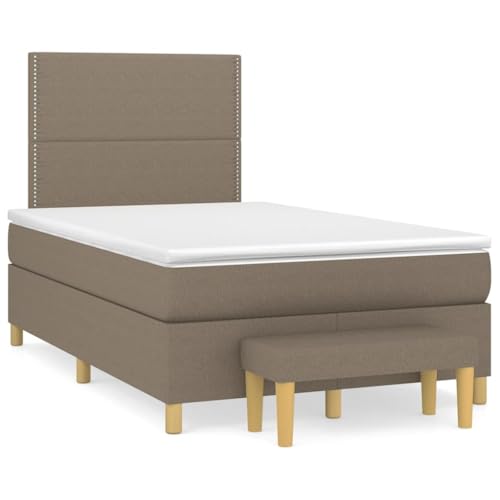 MOBCANT Boxspringbett mit Matratze, Bettgestell Betten Futonbett Hausbett Geeignet für Gästezimmer Wohnungen Schulen Hotel Taupe 120x190 cm Stoff MOBCANT Boxspringbett mit Matratze, Bettgestell Betten Futonbett Hausbett Geeignet für Gästezimmer Wohnungen Schulen Hotel Taupe 120x190 cm Stoff von MOBCANT