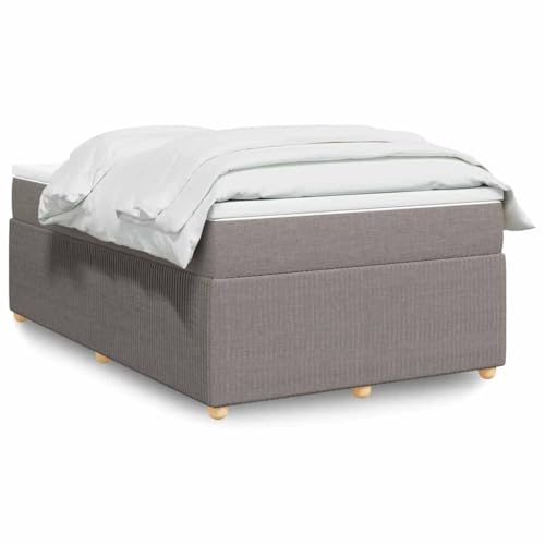 MOBCANT Boxspringbett mit Matratze, Bettgestell Futonbett Bettstütze Familienbett Geeignet für Hotel Schulen Wohnungen Gästezimmer Taupe 120x190 cm Stoff von MOBCANT