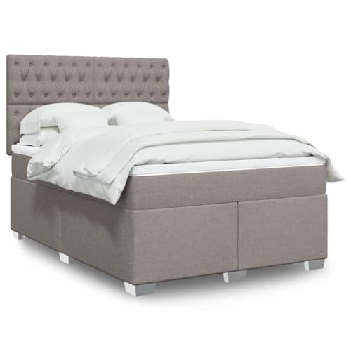 MOBCANT Boxspringbett mit Matratze, Bettgestell Hausbett Familienbett Bettsystem Geeignet für Gästezimmer Hotel Schulen Schlafzimmer Taupe 140x190 cm Stoff MOBCANT Boxspringbett mit Matratze, Bettgestell Hausbett Familienbett Bettsystem Geeignet für Gästezimmer Hotel Schulen Schlafzimmer Taupe 140x190 cm Stoff von MOBCANT