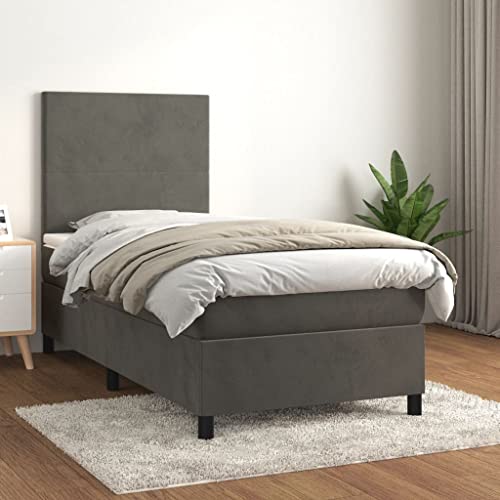 MOBCANT Boxspringbett mit Matratze, Bettrahmen Polsterbett Futonbett Familienbett Geeignet für Gästezimmer Schlafzimmer Wohnungen Hotel Dunkelgrau 80x200 cm Samt MOBCANT Boxspringbett mit Matratze, Bettrahmen Polsterbett Futonbett Familienbett Geeignet für Gästezimmer Schlafzimmer Wohnungen Hotel Dunkelgrau 80x200 cm Samt von MOBCANT