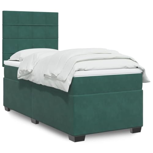 MOBCANT Boxspringbett mit Matratze, Bettstütze Bett Betten Tagesbett Geeignet für Schlafzimmer Hotel Schulen Wohnungen Dunkelgrün 90x200 cm Samt MOBCANT Boxspringbett mit Matratze, Bettstütze Bett Betten Tagesbett Geeignet für Schlafzimmer Hotel Schulen Wohnungen Dunkelgrün 90x200 cm Samt von MOBCANT