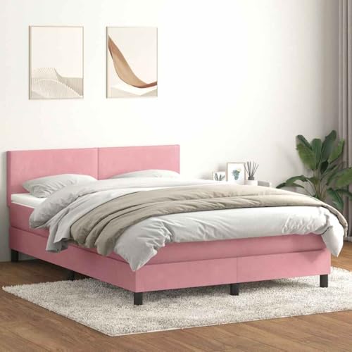 MOBCANT Boxspringbett mit Matratze, Bettsystem Bettstütze Betten Familienbett Geeignet für Schulen Wohnungen Hotel Schlafzimmer Rosa 140x210 cm Samt MOBCANT Boxspringbett mit Matratze, Bettsystem Bettstütze Betten Familienbett Geeignet für Schulen Wohnungen Hotel Schlafzimmer Rosa 140x210 cm Samt von MOBCANT