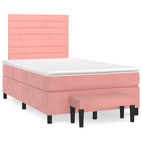 MOBCANT Boxspringbett mit Matratze, Bettsystem Doppelbett Betten Tagesbett Geeignet für Schulen Gästezimmer Wohnungen Schlafzimmer Rosa 120x190 cm Samt MOBCANT Boxspringbett mit Matratze, Bettsystem Doppelbett Betten Tagesbett Geeignet für Schulen Gästezimmer Wohnungen Schlafzimmer Rosa 120x190 cm Samt von MOBCANT