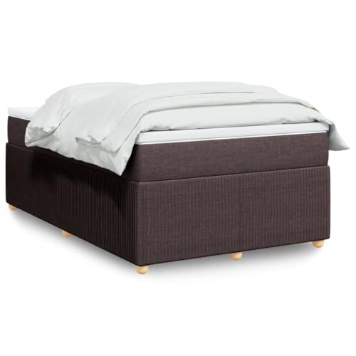 MOBCANT Boxspringbett mit Matratze, Bettsystem Familienbett Tagesbett Futonbett Geeignet für Gästezimmer Schulen Hotel Schlafzimmer Dunkelbraun 120x190 cm Stoff von MOBCANT