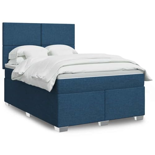 MOBCANT Boxspringbett mit Matratze, Bettsystem Futonbett Doppelbett Bett Geeignet für Wohnungen Schlafzimmer Hotel Gästezimmer Blau 140x190 cm Stoff MOBCANT Boxspringbett mit Matratze, Bettsystem Futonbett Doppelbett Bett Geeignet für Wohnungen Schlafzimmer Hotel Gästezimmer Blau 140x190 cm Stoff von MOBCANT