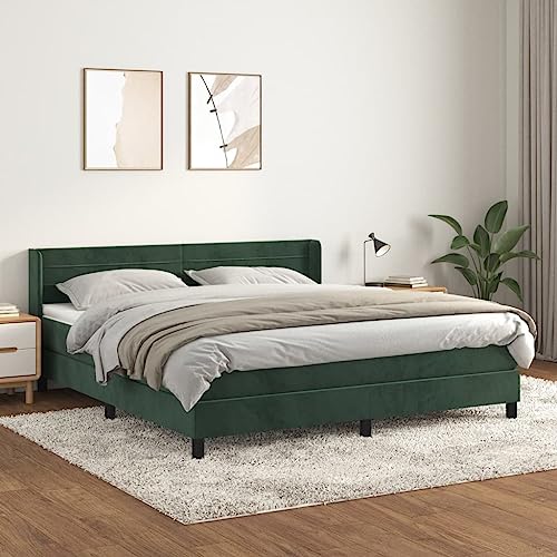 MOBCANT Boxspringbett mit Matratze, Familienbett Betten Bettsystem Futonbett Geeignet für Gästezimmer Hotel Schulen Schlafzimmer Dunkelgrün 180x200 cm Samt MOBCANT Boxspringbett mit Matratze, Familienbett Betten Bettsystem Futonbett Geeignet für Gästezimmer Hotel Schulen Schlafzimmer Dunkelgrün 180x200 cm Samt von MOBCANT