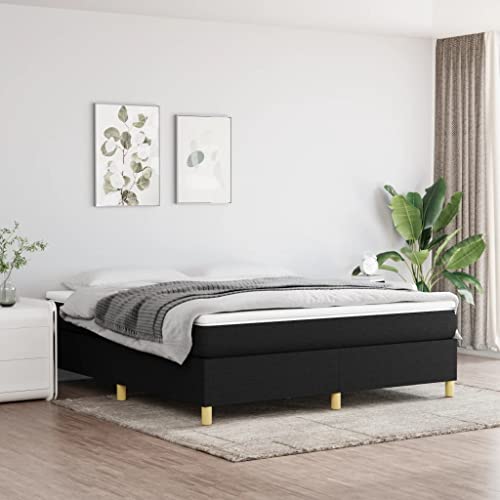 MOBCANT Boxspringbett mit Matratze, Familienbett Bettgestell Bettsystem Polsterbett Geeignet für Gästezimmer Wohnungen Schlafzimmer Hotel Schwarz 160x200 cm Stoff MOBCANT Boxspringbett mit Matratze, Familienbett Bettgestell Bettsystem Polsterbett Geeignet für Gästezimmer Wohnungen Schlafzimmer Hotel Schwarz 160x200 cm Stoff von MOBCANT