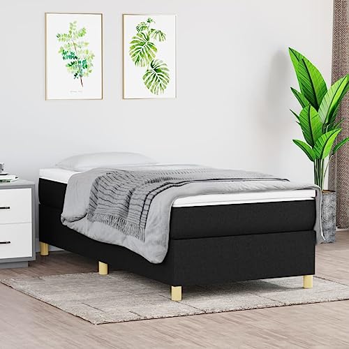 MOBCANT Boxspringbett mit Matratze, Familienbett Einzelbett Bettrahmen Betten Geeignet für Wohnungen Schlafzimmer Hotel Gästezimmer Schwarz 90x200 cm Stoff MOBCANT Boxspringbett mit Matratze, Familienbett Einzelbett Bettrahmen Betten Geeignet für Wohnungen Schlafzimmer Hotel Gästezimmer Schwarz 90x200 cm Stoff von MOBCANT