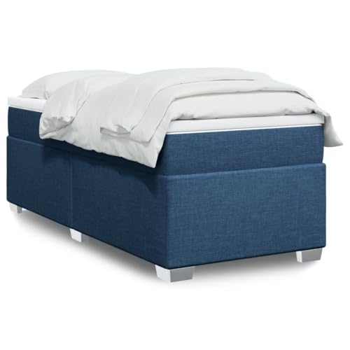 MOBCANT Boxspringbett mit Matratze, Familienbett Polsterbett Einzelbett Bettgestell Geeignet für Hotel Gästezimmer Schulen Schlafzimmer Blau 90x190 cm Stoff MOBCANT Boxspringbett mit Matratze, Familienbett Polsterbett Einzelbett Bettgestell Geeignet für Hotel Gästezimmer Schulen Schlafzimmer Blau 90x190 cm Stoff von MOBCANT