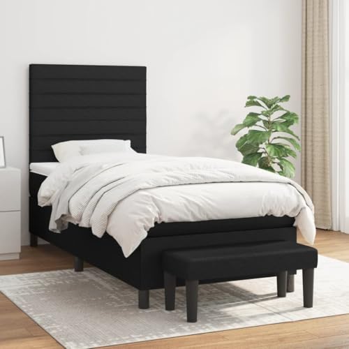 MOBCANT Boxspringbett mit Matratze, Familienbett Tagesbett Polsterbett Seniorenbett Geeignet für Wohnungen Schulen Hotel Gästezimmer Schwarz 80x200 cm Stoff MOBCANT Boxspringbett mit Matratze, Familienbett Tagesbett Polsterbett Seniorenbett Geeignet für Wohnungen Schulen Hotel Gästezimmer Schwarz 80x200 cm Stoff von MOBCANT