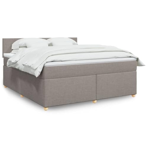 MOBCANT Boxspringbett mit Matratze, Hausbett Bettsystem Bettgestell Familienbett Geeignet für Schulen Schlafzimmer Wohnungen Hotel Taupe 180x200 cm Stoff MOBCANT Boxspringbett mit Matratze, Hausbett Bettsystem Bettgestell Familienbett Geeignet für Schulen Schlafzimmer Wohnungen Hotel Taupe 180x200 cm Stoff von MOBCANT