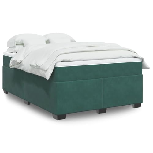 MOBCANT Boxspringbett mit Matratze, Polsterbett Futonbett Bettsystem Familienbett Geeignet für Hotel Gästezimmer Schulen Wohnungen Dunkelgrün 140x190 cm Samt MOBCANT Boxspringbett mit Matratze, Polsterbett Futonbett Bettsystem Familienbett Geeignet für Hotel Gästezimmer Schulen Wohnungen Dunkelgrün 140x190 cm Samt von MOBCANT