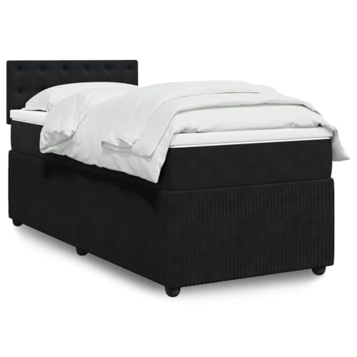 MOBCANT Boxspringbett mit Matratze, Seniorenbett Futonbett Bettgestell Bettrahmen Geeignet für Schulen Gästezimmer Schlafzimmer Hotel Schwarz 80x200 cm Samt MOBCANT Boxspringbett mit Matratze, Seniorenbett Futonbett Bettgestell Bettrahmen Geeignet für Schulen Gästezimmer Schlafzimmer Hotel Schwarz 80x200 cm Samt von MOBCANT