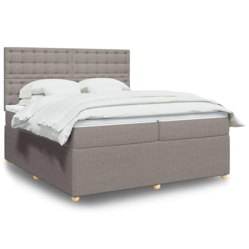 MOBCANT Boxspringbett mit Matratze, Tagesbett Bettgestell Polsterbett Familienbett Geeignet für Gästezimmer Schulen Hotel Schlafzimmer Taupe 200x200 cm Stoff MOBCANT Boxspringbett mit Matratze, Tagesbett Bettgestell Polsterbett Familienbett Geeignet für Gästezimmer Schulen Hotel Schlafzimmer Taupe 200x200 cm Stoff von MOBCANT