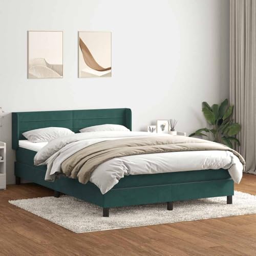 MOBCANT Boxspringbett mit Matratze, Tagesbett Futonbett Bettrahmen Hausbett Geeignet für Gästezimmer Hotel Schlafzimmer Schulen Dunkelgrün 140x210 cm Samt MOBCANT Boxspringbett mit Matratze, Tagesbett Futonbett Bettrahmen Hausbett Geeignet für Gästezimmer Hotel Schlafzimmer Schulen Dunkelgrün 140x210 cm Samt von MOBCANT