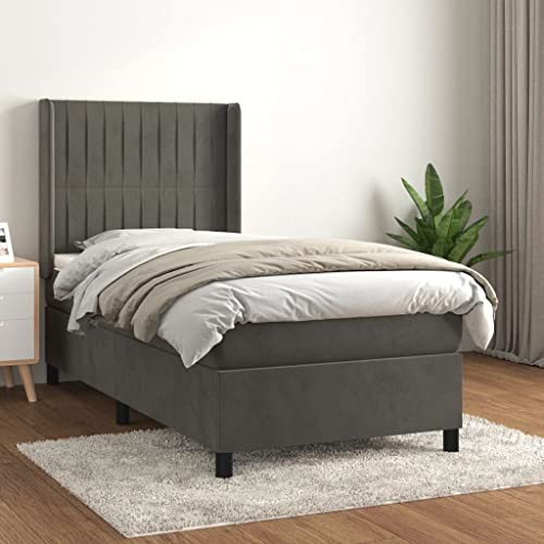 MOBCANT Boxspringbett mit Matratze, Tagesbett Futonbett Polsterbett Seniorenbett Geeignet für Schlafzimmer Gästezimmer Wohnungen Hotel Dunkelgrau 80x200 cm Samt MOBCANT Boxspringbett mit Matratze, Tagesbett Futonbett Polsterbett Seniorenbett Geeignet für Schlafzimmer Gästezimmer Wohnungen Hotel Dunkelgrau 80x200 cm Samt von MOBCANT