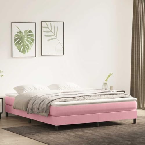 MOBCANT Boxspringbett ohne Matratze, Familienbett Bettstütze Polsterbett Futonbett Geeignet für Hotel Schulen Wohnungen Gästezimmer Rosa 180x220 cm Samt MOBCANT Boxspringbett ohne Matratze, Familienbett Bettstütze Polsterbett Futonbett Geeignet für Hotel Schulen Wohnungen Gästezimmer Rosa 180x220 cm Samt von MOBCANT