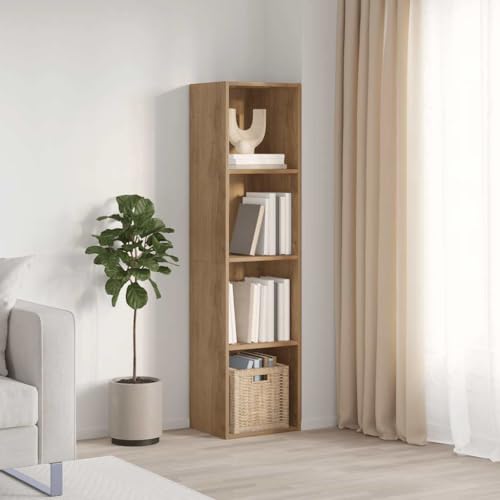 MOBCANT Bücherregal/TV-Schrank Artisan-Eiche 36x30x143 cm Holzwerkstoff, Bilderleiste Bücherregal Wand Hängeregal Wandregale Verwendbar für Badezimmer Arbeitszimmer Waschküche Schlafzimmer MOBCANT Bücherregal/TV-Schrank Artisan-Eiche 36x30x143 cm Holzwerkstoff, Bilderleiste Bücherregal Wand Hängeregal Wandregale Verwendbar für Badezimmer Arbeitszimmer Waschküche Schlafzimmer von MOBCANT