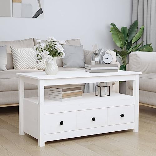 MOBCANT Couchtisch, Stubentisch Balkontisch Beistelltische Sofa Tisch Geeignet für Hotel Wohnung Büro Teehaus Weiß 102x49x55 cm Massivholz Kiefer MOBCANT Couchtisch, Stubentisch Balkontisch Beistelltische Sofa Tisch Geeignet für Hotel Wohnung Büro Teehaus Weiß 102x49x55 cm Massivholz Kiefer von MOBCANT