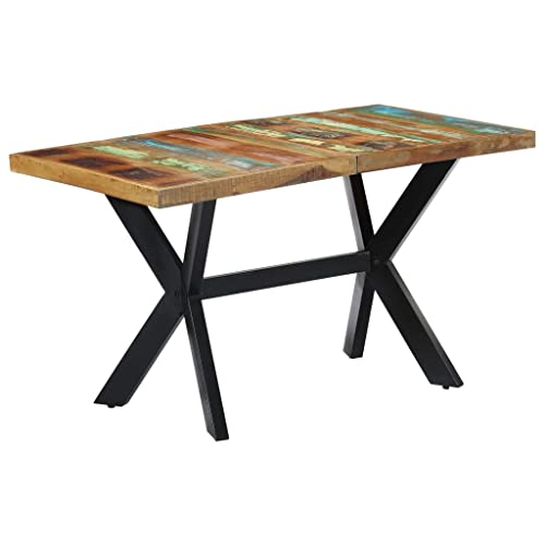 MOBCANT Esstisch 140x70x75 cm Altholz Massiv, Essen Tisch Table Theke bar Tisch Verwendbar für Wohnzimmer Hotel Speisesaal Restaurant von MOBCANT