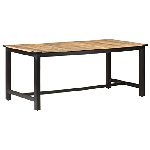 MOBCANT Esstisch 180 x 90 x 76 cm Raues Mango-Massivholz, Table Bartisch Theke bar Essen Tisch Verwendbar für Hotel Wohnung Restaurant Speisesaal von MOBCANT