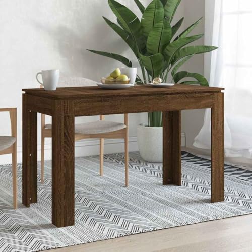 MOBCANT Esstisch Braun Eichen-Optik 120x60x76 cm Holzwerkstoff, Bartisch Essen Tisch Tisch Theke bar Verwendbar für Wohnzimmer Speisesaal Wohnung Restaurant von MOBCANT