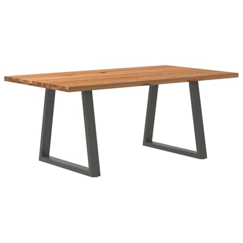 MOBCANT Esstisch Hellbraun 180x100x74 cm Massivholz Eiche Rechteckig, Essen Tisch Table Theke bar Bartisch Verwendbar für Hotel Wohnung Speisesaal Wohnzimmer von MOBCANT