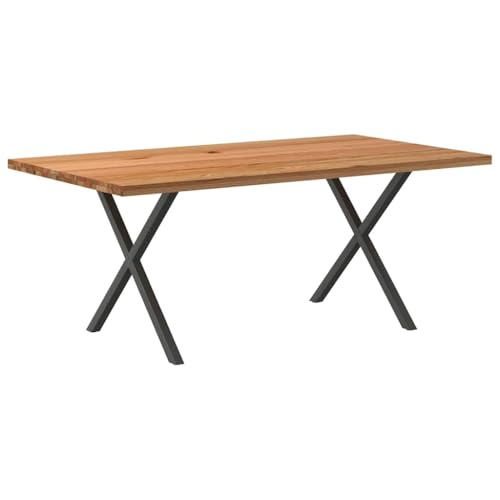 MOBCANT Esstisch Hellbraun 180x100x74 cm Massivholz Eiche Rechteckig, Tisch Table Bartisch Essen Tisch Verwendbar für Hotel Wohnzimmer Restaurant Wohnung von MOBCANT