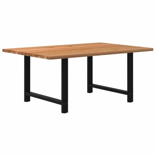 MOBCANT Esstisch Hellbraun 180x120x74 cm Massivholz Eiche Rechteckig, Tisch Table Bartisch Essen Tisch Verwendbar für Hotel Wohnzimmer Restaurant Wohnung von MOBCANT
