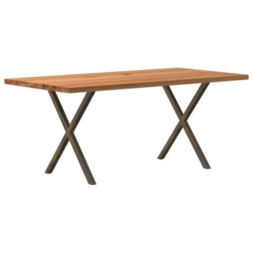MOBCANT Esstisch Hellbraun 180x90x74 cm Massivholz Eiche Rechteckig, Table Bartisch Tisch Essen Tisch Verwendbar für Restaurant Wohnung Wohnzimmer Hotel von MOBCANT