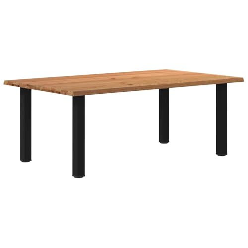 MOBCANT Esstisch Hellbraun 200x120x74 cm Massivholz Eiche Rechteckig, Theke bar Bartisch Essen Tisch Tisch Verwendbar für Wohnung Speisesaal Hotel Restaurant von MOBCANT