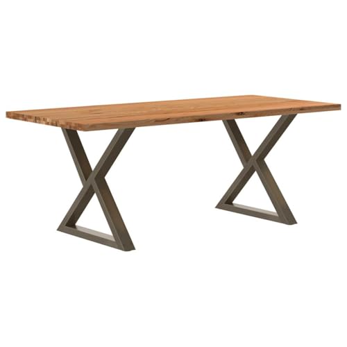 MOBCANT Esstisch Hellbraun 200x90x74 cm Massivholz Eiche Rechteckig, Tisch Essen Tisch Bartisch Table Verwendbar für Hotel Restaurant Wohnung Wohnzimmer von MOBCANT