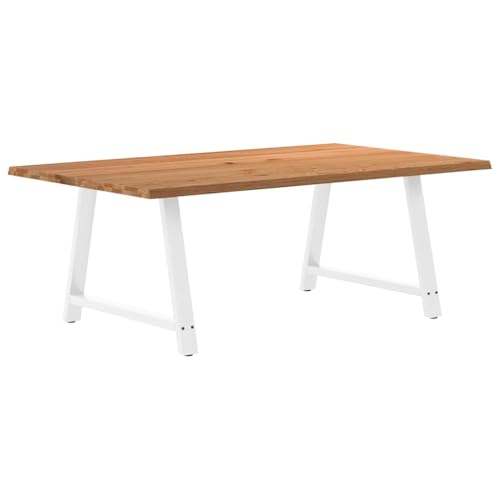 MOBCANT Esstisch mit Baumkanten 200x120x74 cm Massivholz Eiche Rechteck, Tisch Essen Tisch Theke bar Bartisch Verwendbar für Restaurant Speisesaal Wohnung Wohnzimmer von MOBCANT