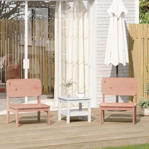 MOBCANT Gartenstühle 2 STK, Loungestuhl Strandstühle Gartenmöbel Barstühle Geeignet für Rasen Terrasse Garten Balkon 60x52.5x72 cm Massivholz Douglasie von MOBCANT