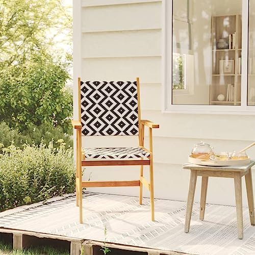 MOBCANT Gartenstühle 4 STK, Terrassenstühle Essstühle Bistrostühle Barstühle Geeignet für Balkon Terrasse Rasen Patio Massivholz Akazie von MOBCANT