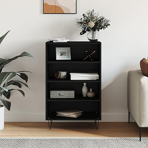 MOBCANT Highboard, Barschrank Geschirrschrank Vorratsschrank Cupboard Geeignet für Korridor Foyer Schlafzimmer Küche Schwarz 57x35x90 cm Holzwerkstoff von MOBCANT