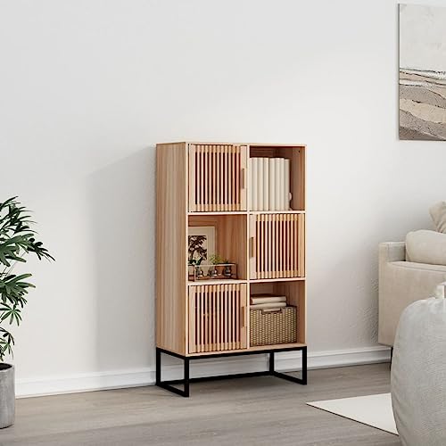 MOBCANT Highboard 70x35x125 cm Holzwerkstoff, Vorratsschrank Mehrzweckschrank TV-Schrank Vitrinenschrank Geeignet für Büro Lagerraum Werkstatt Schlafzimmer von MOBCANT