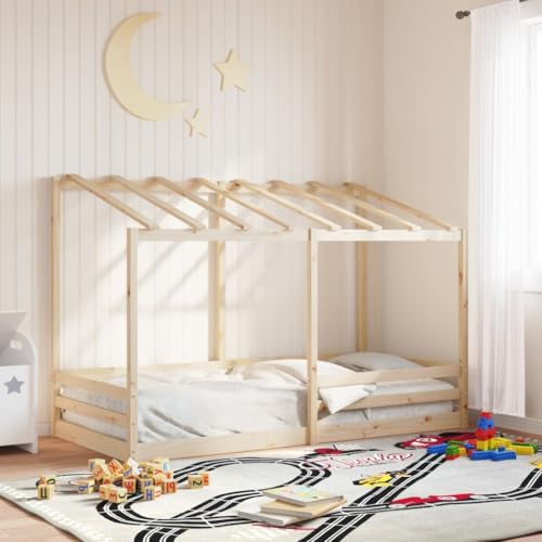 MOBCANT Kinderbett mit Dach, Betten Bettsystem Bettrahmen Familienbett Geeignet für Schulen Wohnungen Hotel Schlafzimmer 100x200 cm Massivholz Kiefer MOBCANT Kinderbett mit Dach, Betten Bettsystem Bettrahmen Familienbett Geeignet für Schulen Wohnungen Hotel Schlafzimmer 100x200 cm Massivholz Kiefer von MOBCANT